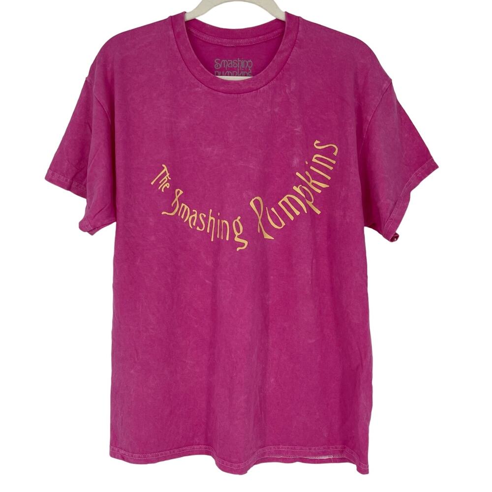 Officially Licensed Smashing Pumpkins Infinite Sadness Tour Tee Pink Acid Wash L